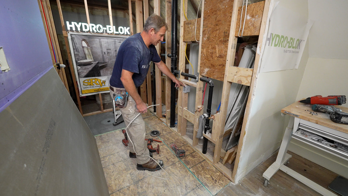 Hydroblok Curbless Tile Shower Course