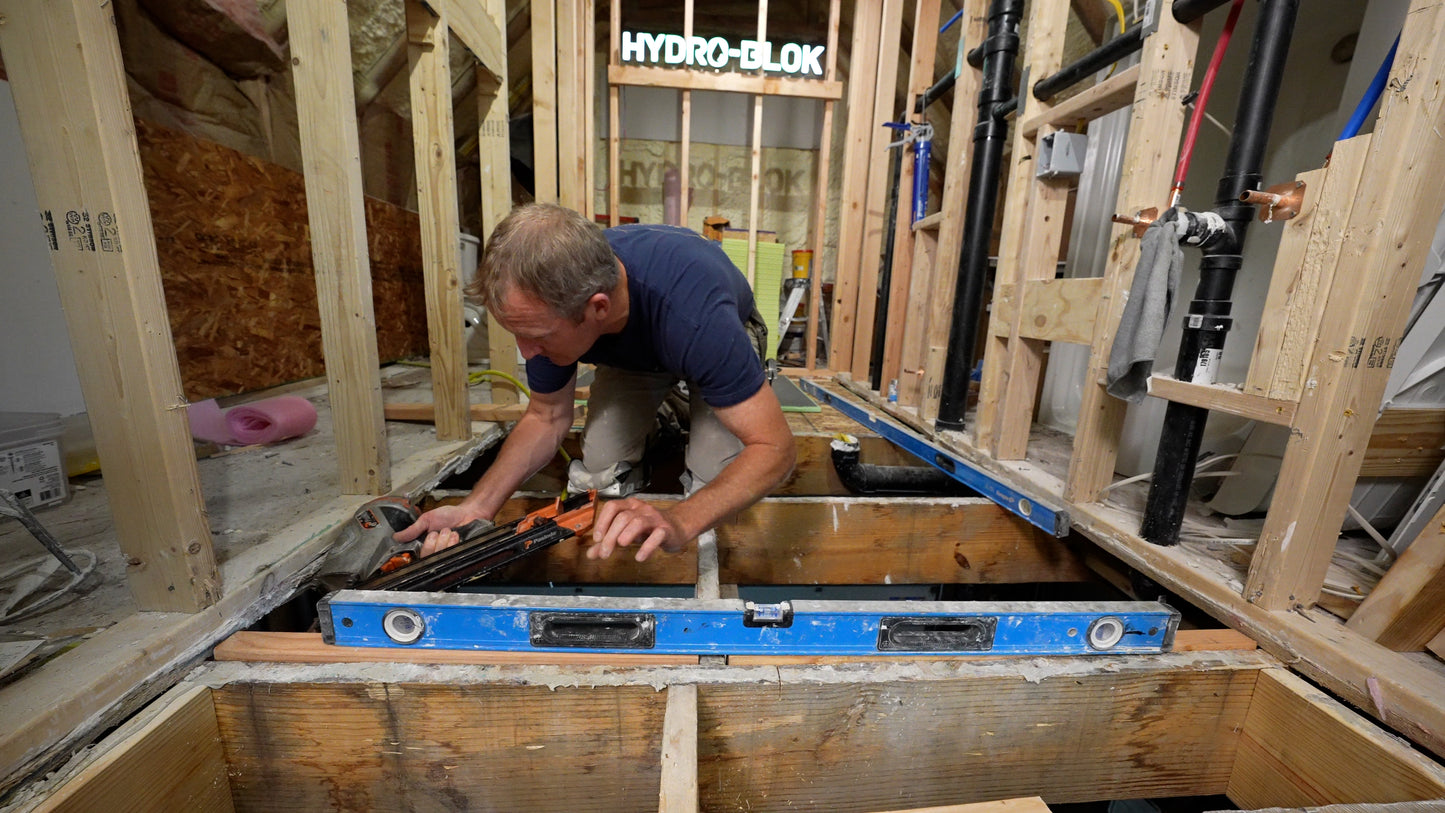 Hydroblok Curbless Tile Shower Course